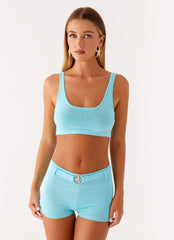 Judith Mini Shorts - Turquoise