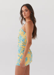 Tuscany Mini Dress - Golden Bloom