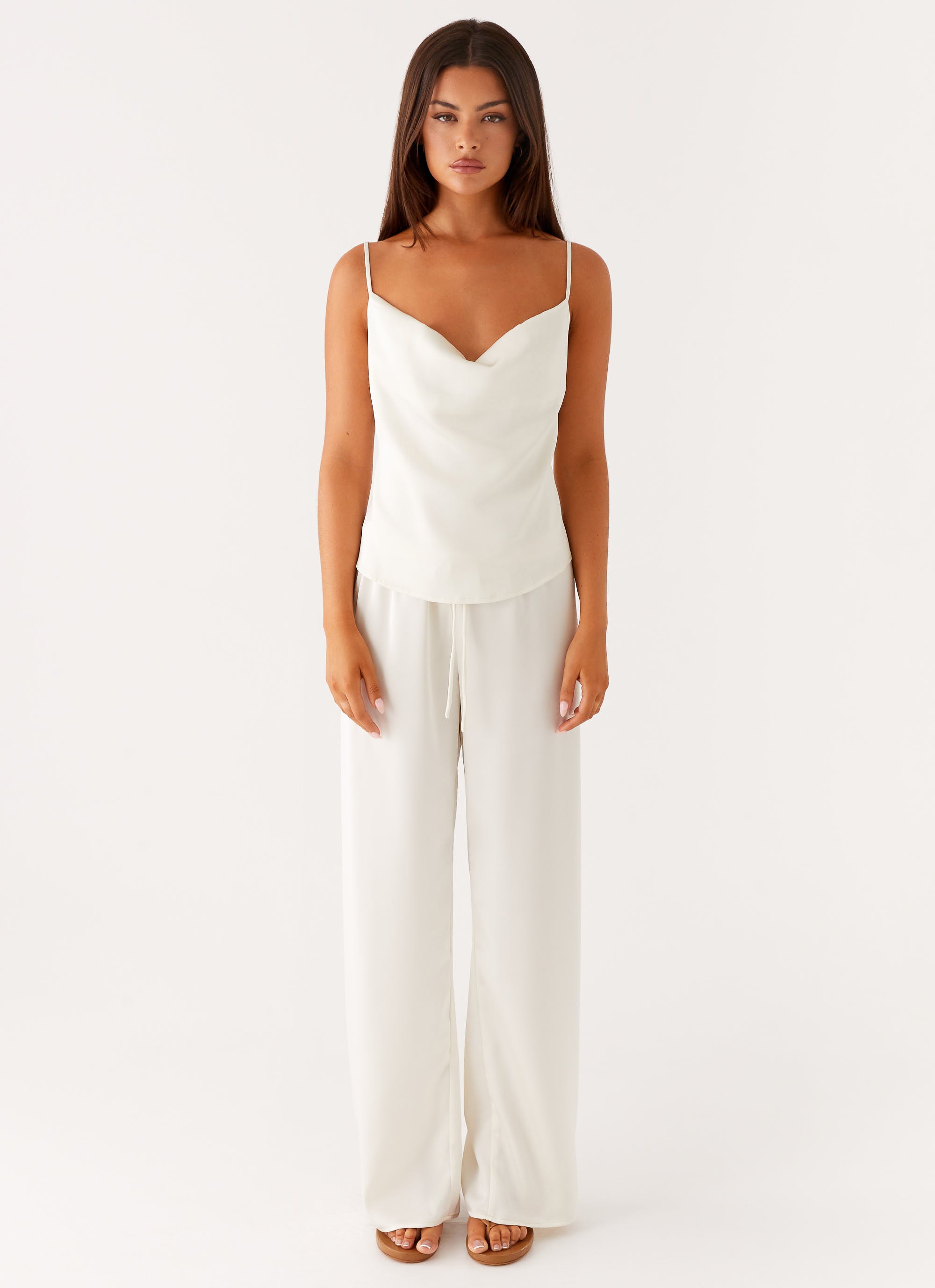 Kaia Cowl Neck Top - Butter